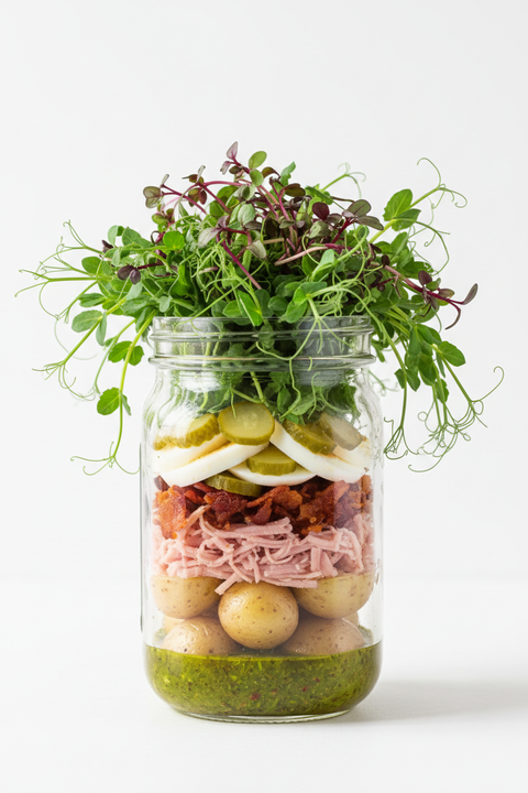 encore plus de pousses dans le bocal moins des autres ingrédients